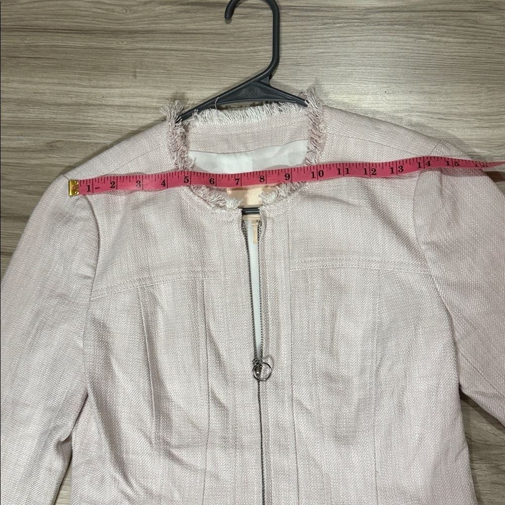 Rebecca Taylor Cream Zip-Up Jacket women's Size 2 - Picture 8 of 8